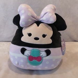 Disney Squishmallow 10 inches Minnie, with a purple polka dot bow